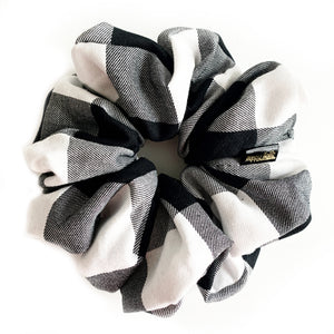 Scrunchie Cotton Checkered BxW