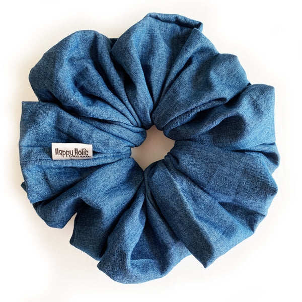 Scrunchie Denim Blue color