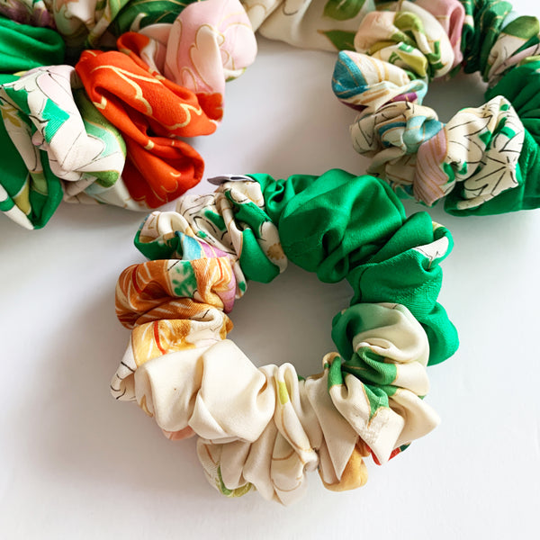 Scrunchie Vintage KIMONO Green "Limited Edition"