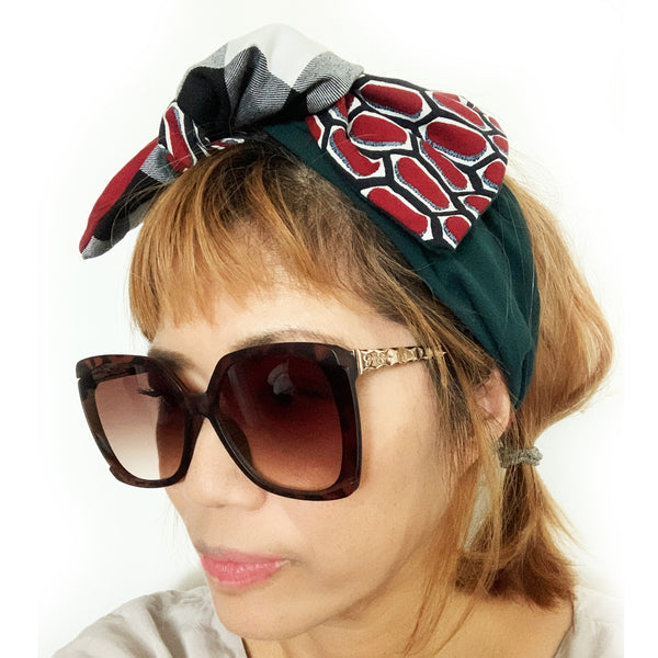 Headband Bow Cotton Linen Mix1