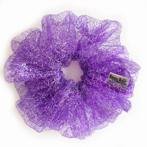 Scrunchie Mesh Glitter Purple color