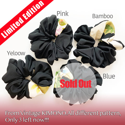 JAMBO size Scrunchie Vintage KIMONO color "Limited Edition"