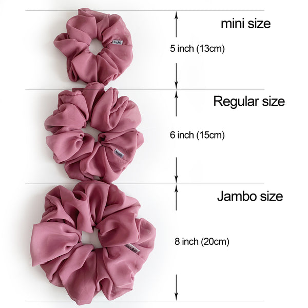 Scrunchie Chiffon Bordeaux color