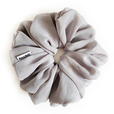 Scrunchie Chiffon Grey color