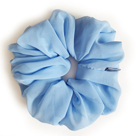 Scrunchie Chiffon Sky Blue color