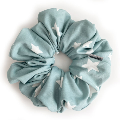 Scrunchie Knit Powderblue Whitestar color