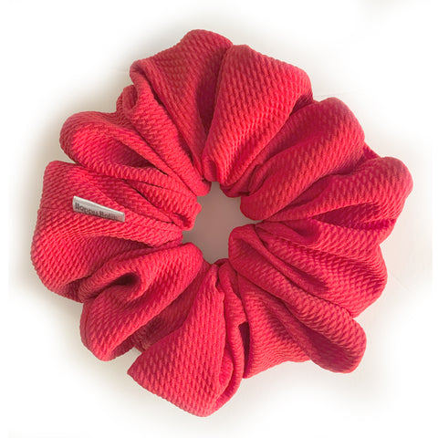 Scrunchie Knit Waffle Red Color
