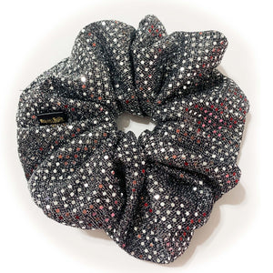 JAMBO size Scrunchie Lame silver color