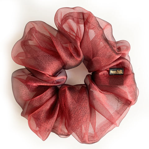 Scrunchie Organdy Bordeaux color