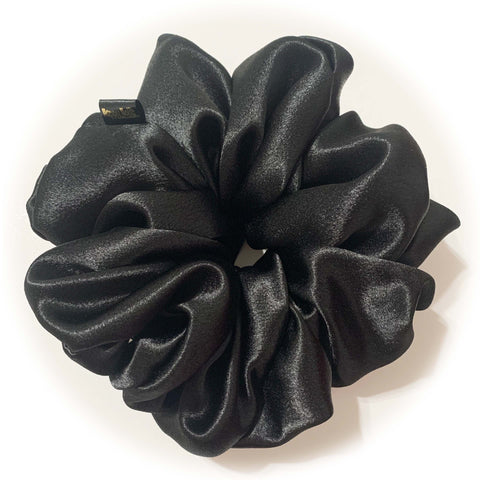 JAMBO size Scrunchie Luxury satin Black color