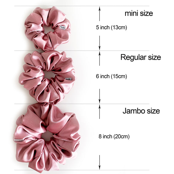 Scrunchie Premium Satin Smoky Pink color