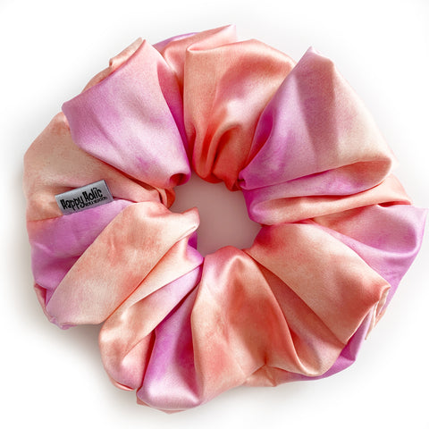 Scrunchie Satin Tiedye Salmon color