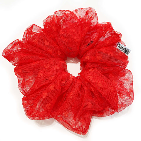 Scrunchie Soft Tulle Red Heart color