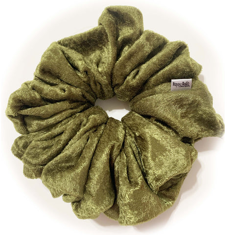 JAMBO size Scrunchie Luxury Velvet light green color